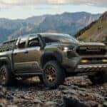 Toyota Tacoma truck on a rocky mountain