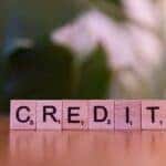Scrabble letters spelling out the work "credit"