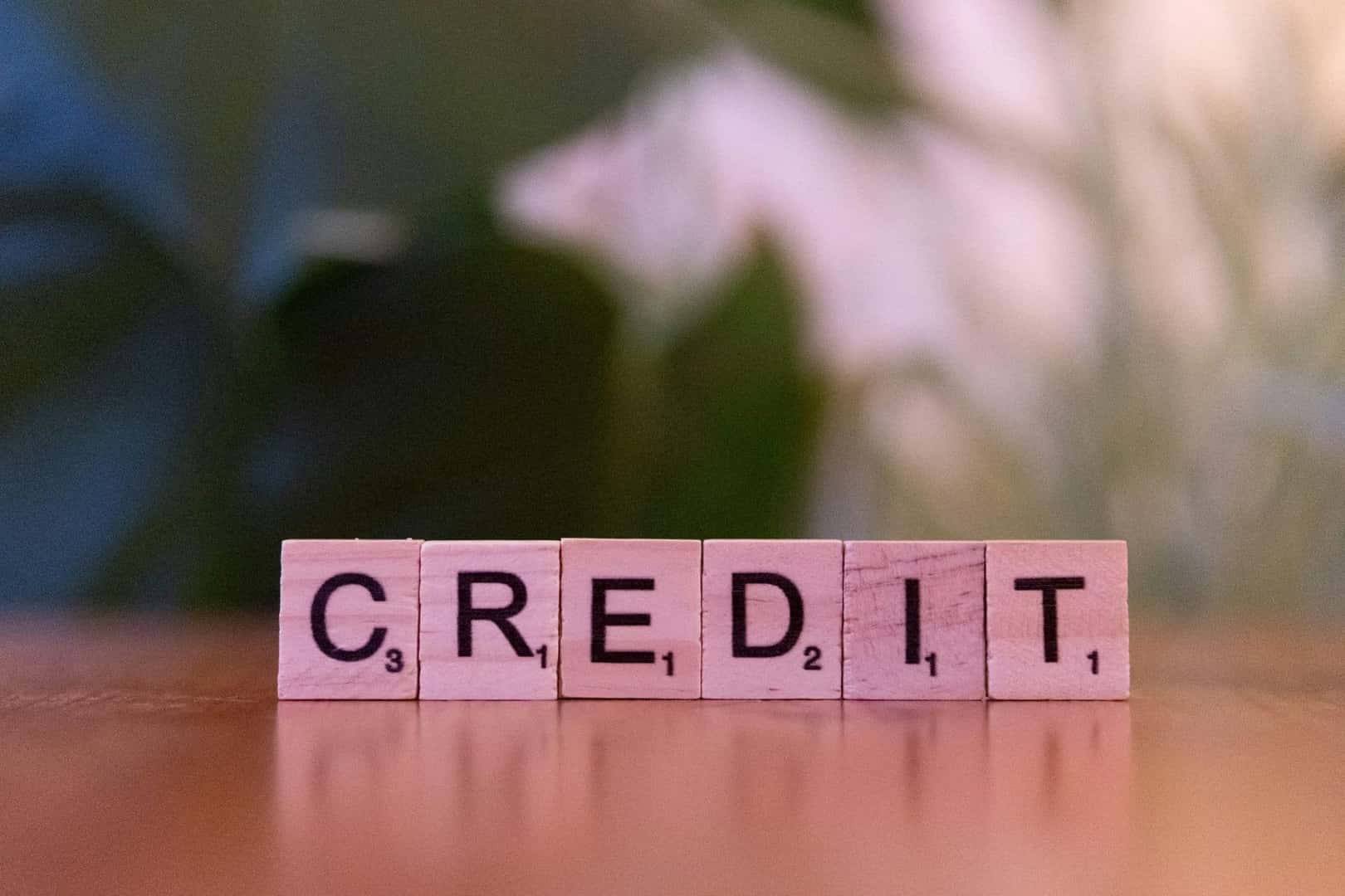 Scrabble letters spelling out the work "credit"