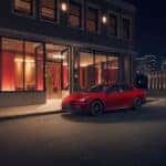 2026 Toyota Camry parked outside a venue at night