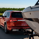 2026 Toyota Sequoia towing a boat