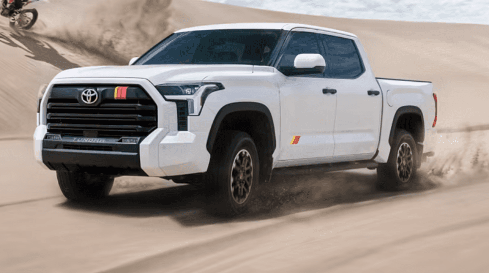 23026 Toyota Tundra driving in sand