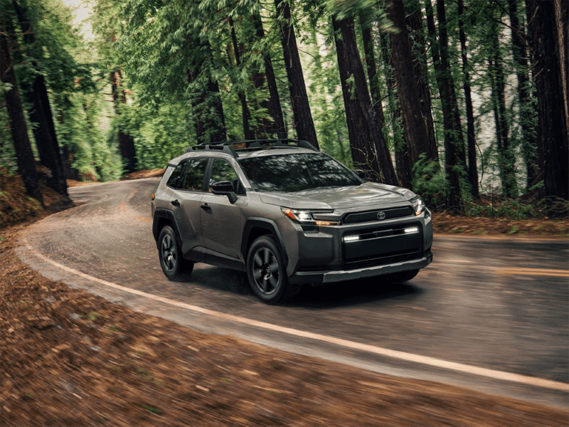 2026 Toyota RAV4 driving in the forest