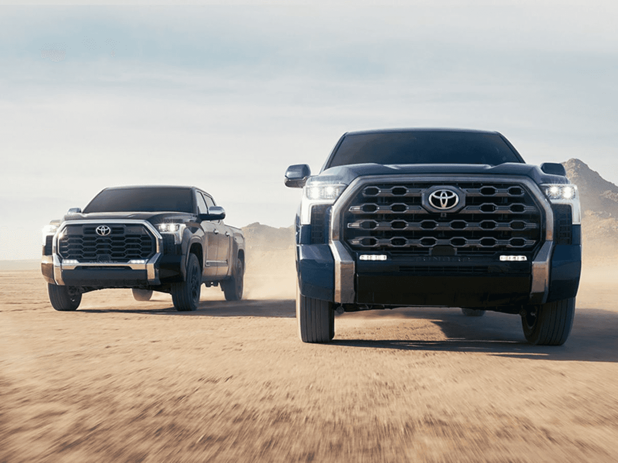 2026 Toyota Tundra trucks in the desert