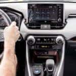 2019 Toyota RAV4 interior dashboard and Entune infotainment center