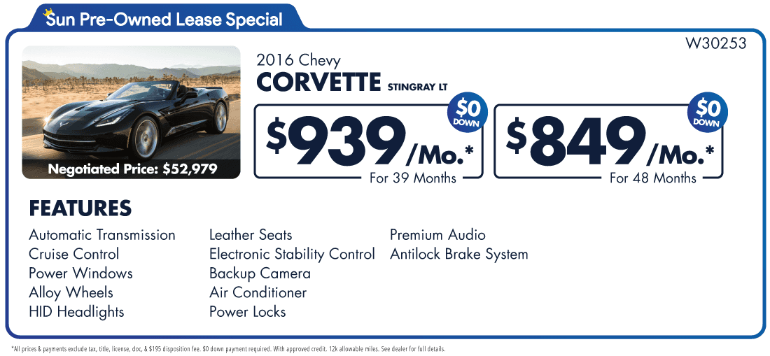 Chevy stingray lease deals