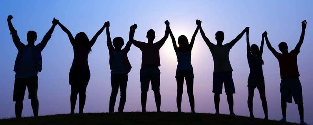 People holding hands