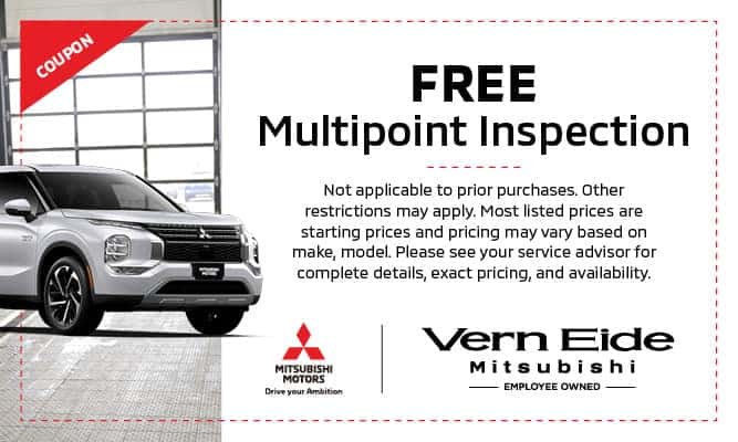 Free Multipoint Inspection coupon at Vern Eide Mitsubishi